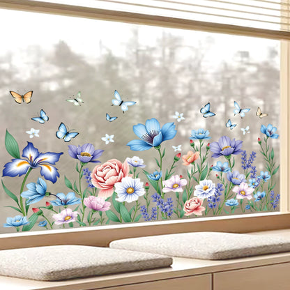 ✨LAST DAY 70% OFF - 💐Colorful Floral Bouquet Window Sticker🖼️(Cut to size freely)