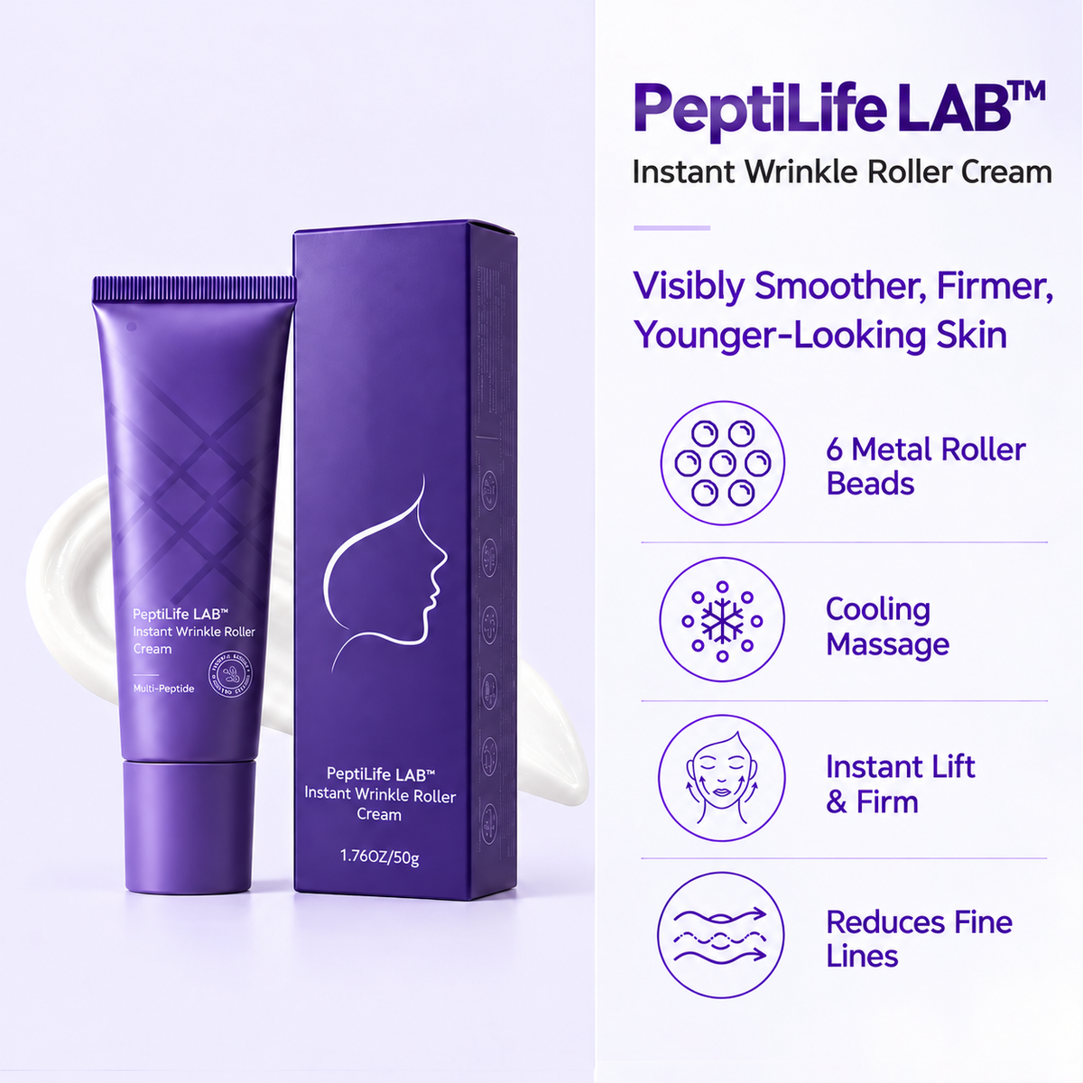 Peptide Anti-Wrinkle Roller Cream