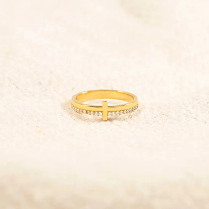 Gold Cross Ring—A Simple yet Stylish Hand Adornment