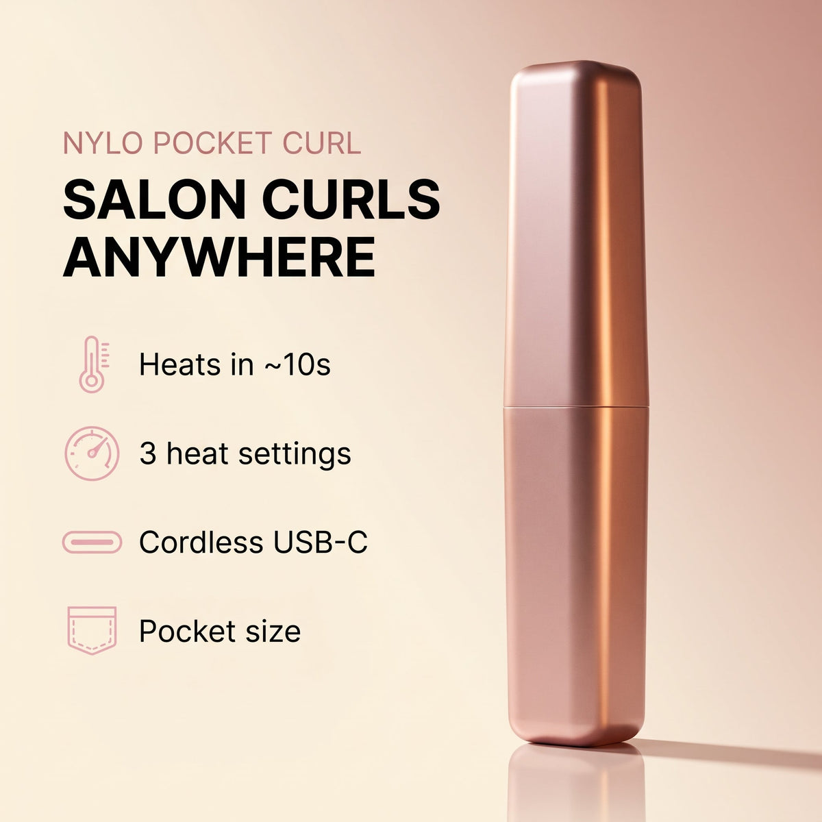 ✨Wireless Mini Hot Comb | Portable Bangs Straightener & Curler, No Heat Damage