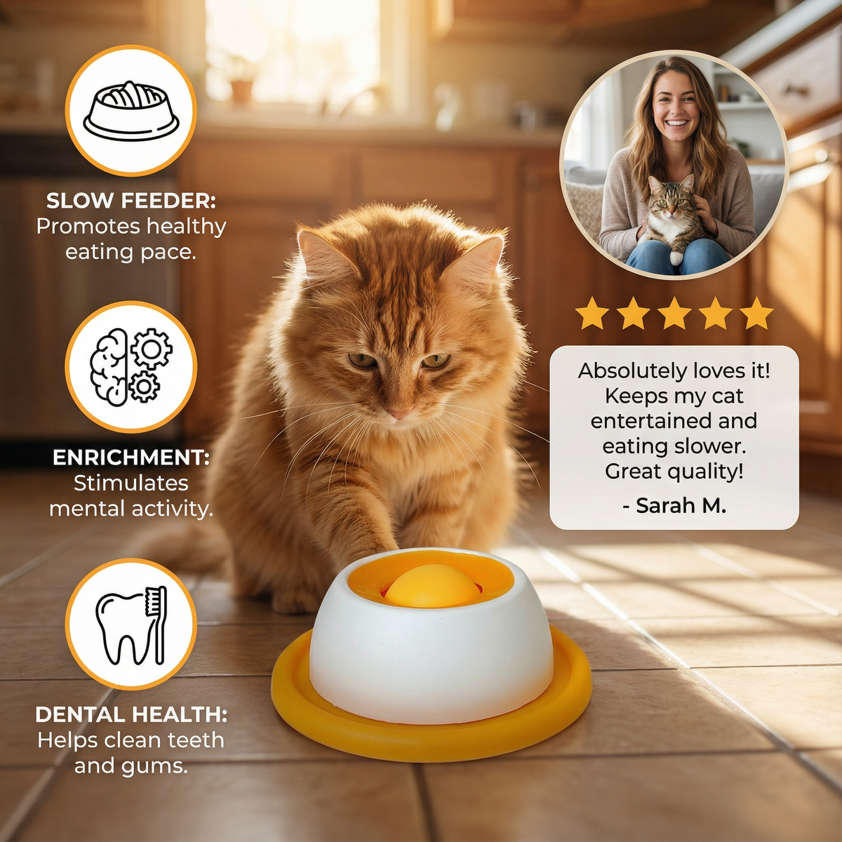 Interactive Lick Mat Slow Feeder Enrichement Toy for Cats